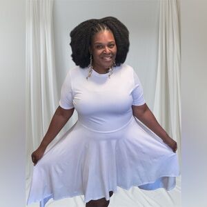 LALAGEN Ruffle Flowy High Low Summer Long Dress EUC